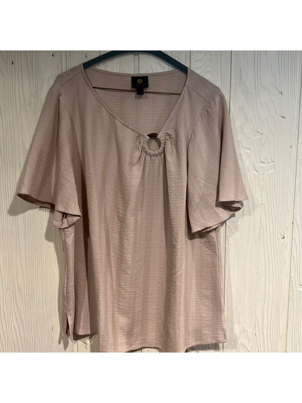 JM Collections Beige Blouse with Embellishment XL - Picture 1 of 10